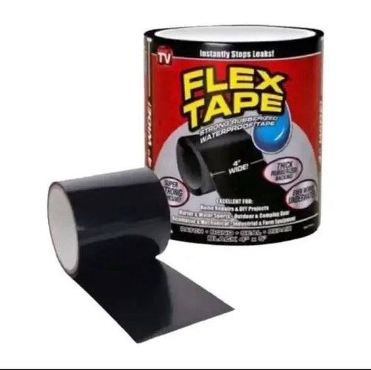 Cinta Adhesiva de Reparación Multiusos Impermeable Negra Flex Tape