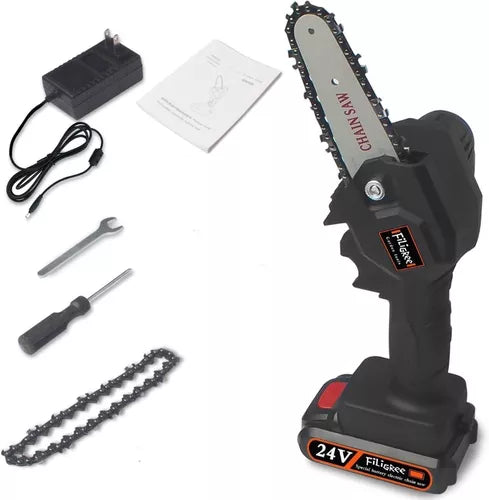 Motosierra Eléctrica Portátil Batería Recargable 24v